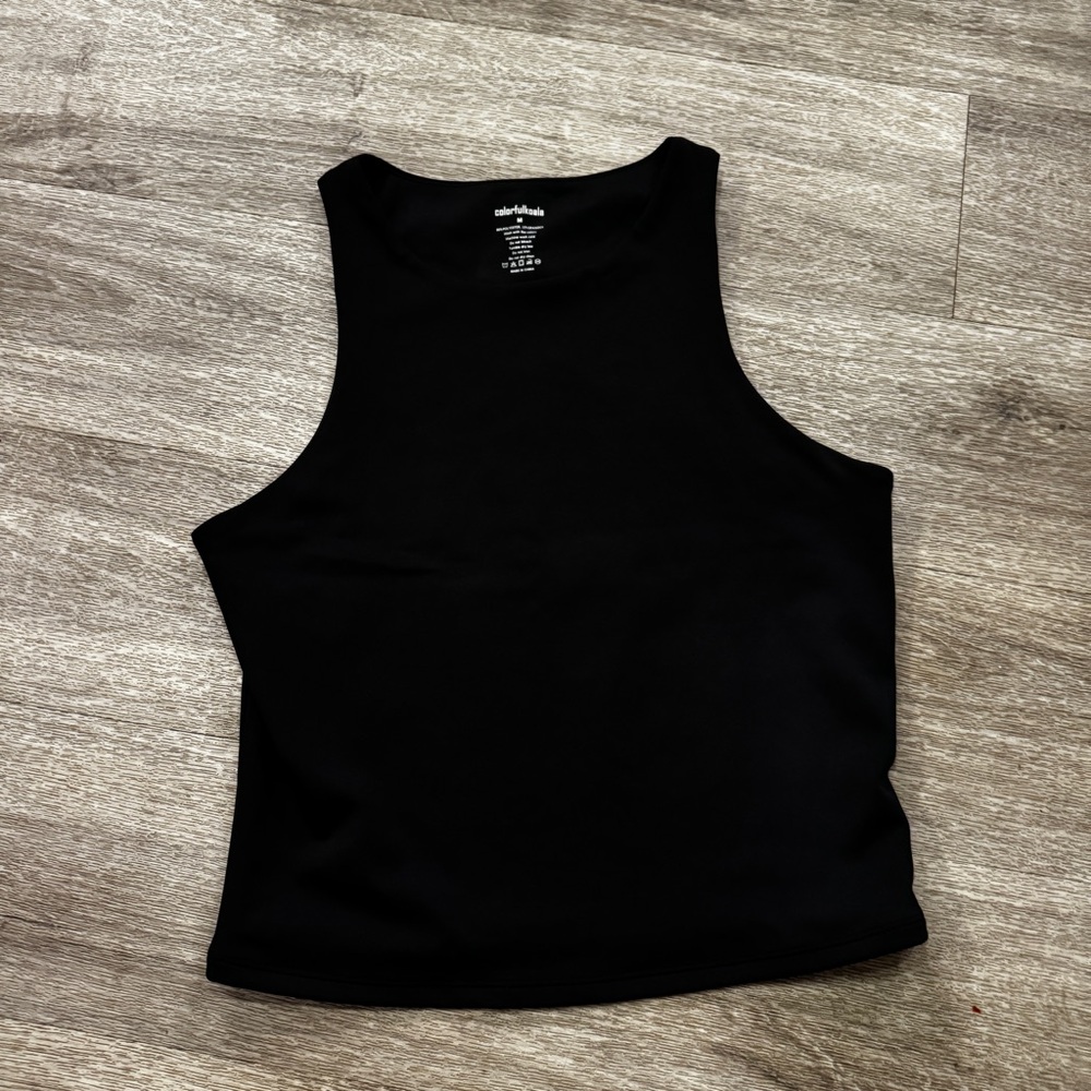 Colorfulkoala Black work out tank Top